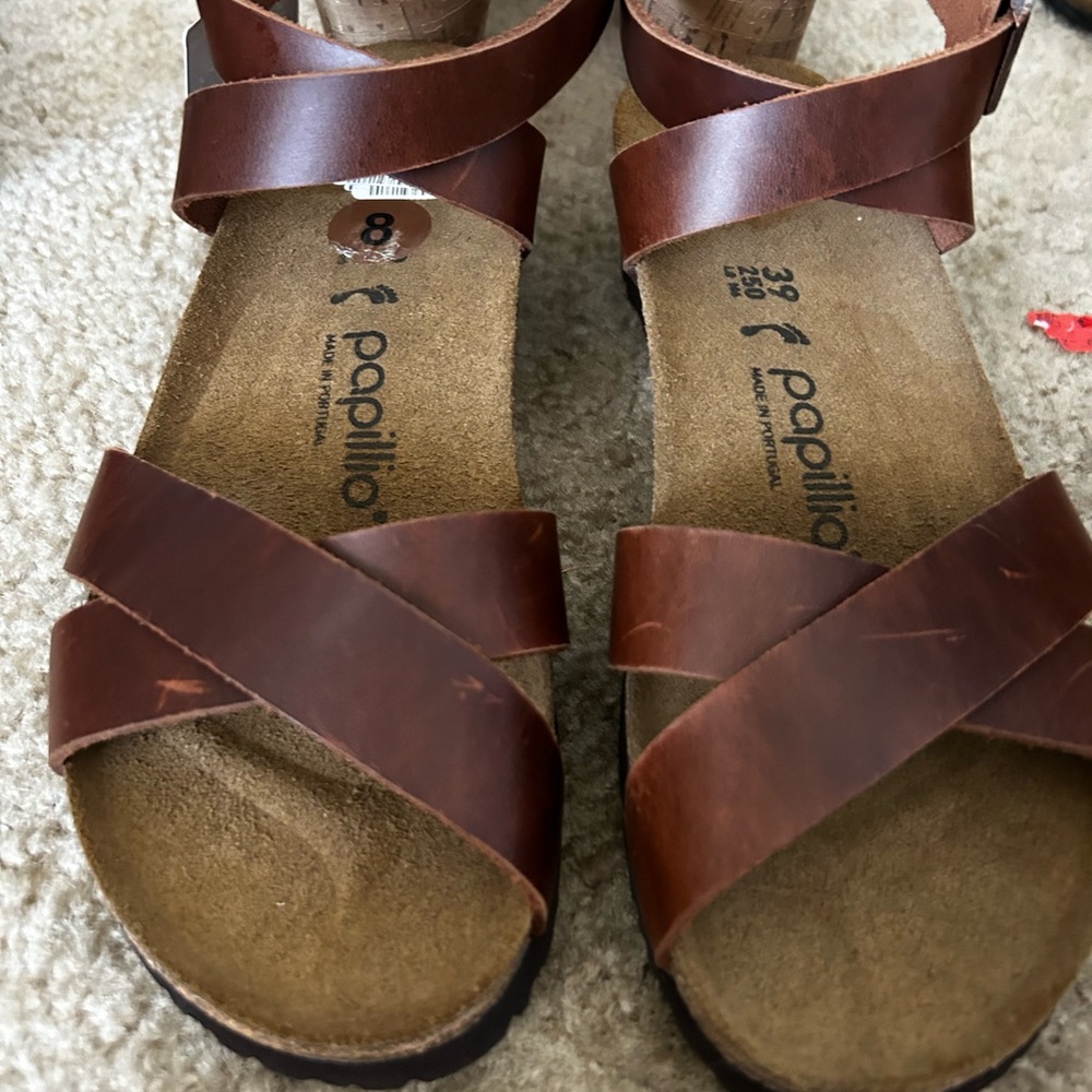 Genuine leather sandals size 39 or 8-9